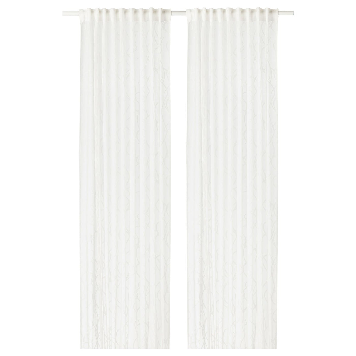 SPARVÖRT Sheer Curtains, White, 1 pair