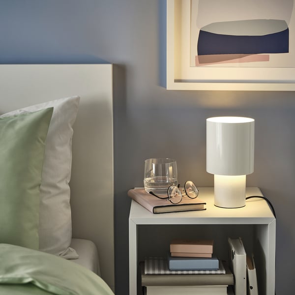 SPETSBOJ table lamp, dimmable/white, 22 cm