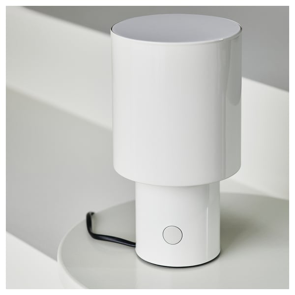 SPETSBOJ table lamp, dimmable/white, 22 cm