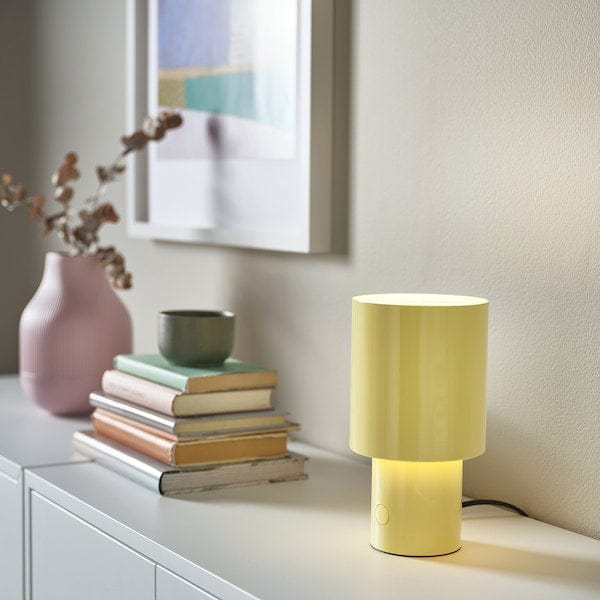 Ikea SPETSBOJ - Table lamp, adjustable light intensity/yellow,22 cm