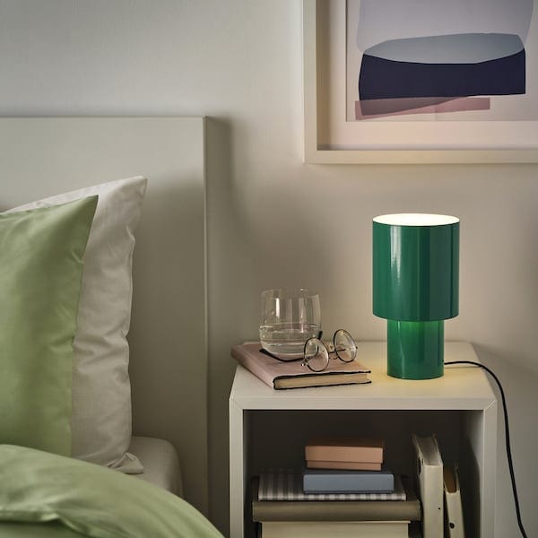 Ikea SPETSBOJ - Table lamp, adjustable light intensity/green,22 cm