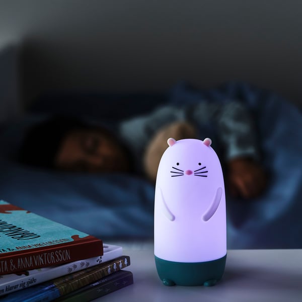 SPIKEN LED night light, otter-shaped multicolour, 13 cm