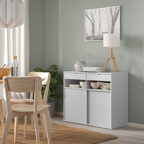 SPIKSMED sideboard, light grey, 97x40x79 cm