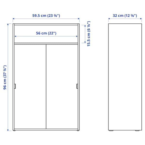 SPIKSMED - Cabinet combination, light grey, 137x32x96 cm