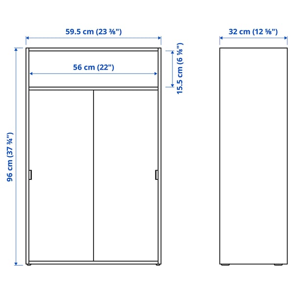 SPIKSMED cabinet combination, light grey, 119x32x97 cm