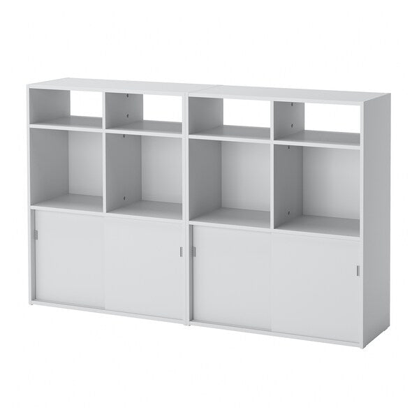 SPIKSMED - Furniture combination, light grey,155x32x96 cm
