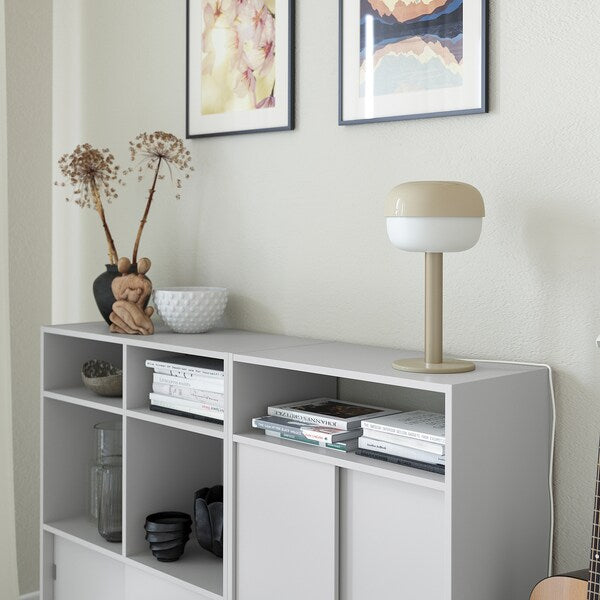 SPIKSMED - Cabinet combination, light grey, 137x32x96 cm