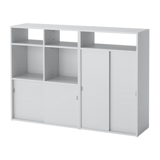 Ikea SPIKSMED - Cabinet combination, light grey, 137x32x96 cm