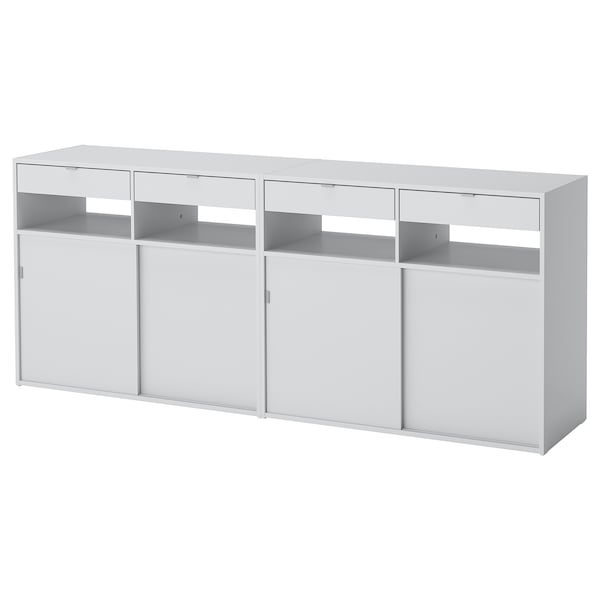 SPIKSMED - Storage combination, light grey, 195x40x79 cm