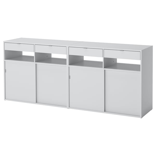 SPIKSMED storage combination, light grey, 195x40x79 cm