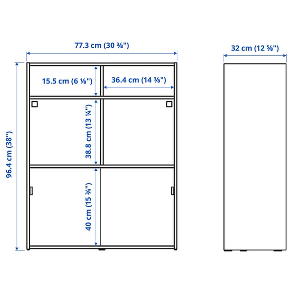 SPIKSMED cabinet combination, light grey, 137x32x96 cm