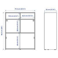 SPIKSMED - Cabinet combination, light grey, 137x32x96 cm