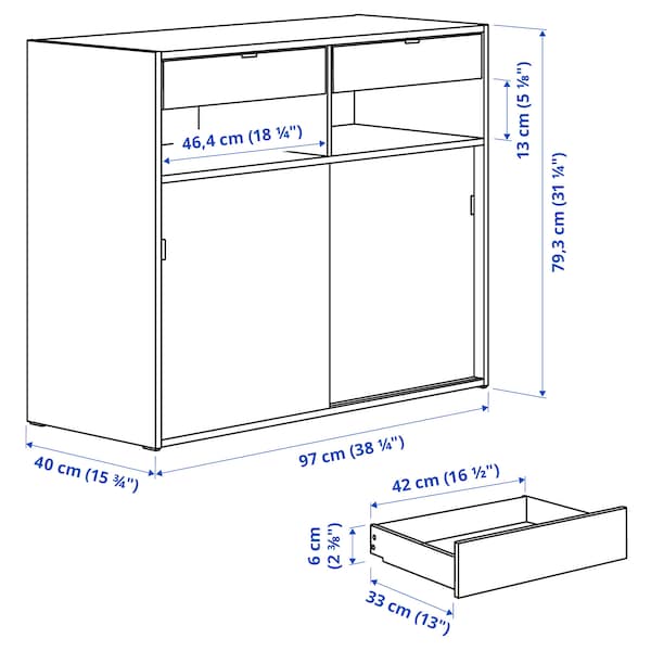 Ikea SPIKSMED - Storage combination, light grey, 195x40x79 cm
