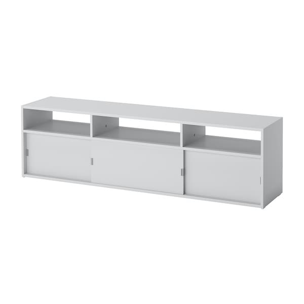 SPIKSMED - TV bench, light grey, 155x32x44 cm