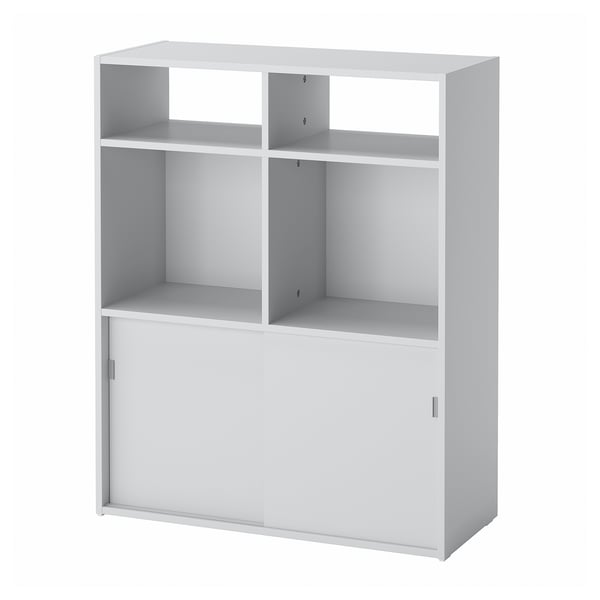 SPIKSMED open shelving unit, light grey, 77x96x32 cm