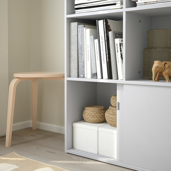 SPIKSMED - Open shelving unit, light grey, 77x96x32 cm