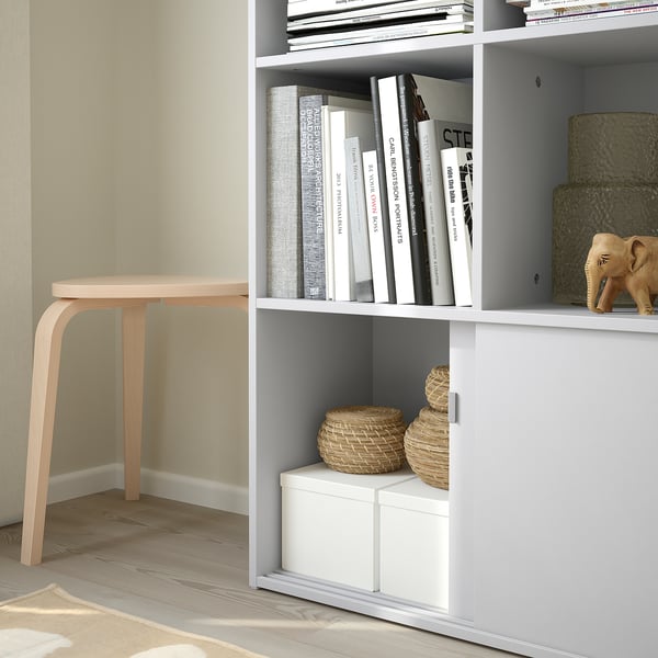 SPIKSMED open shelving unit, light grey, 77x96x32 cm