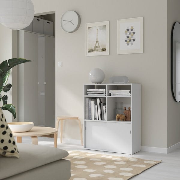 Ikea SPIKSMED - Open shelving unit, light grey, 77x96x32 cm