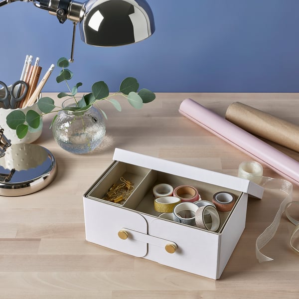 SPINNROCK box with compartments, white