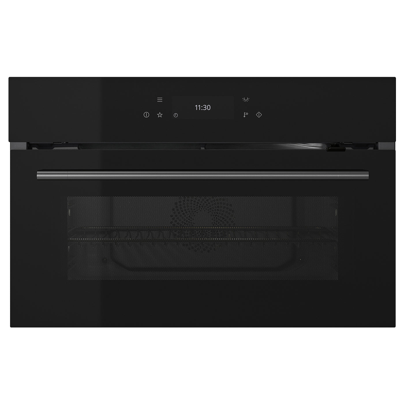 SPJUTBO true fan oven w microwave func, air fry function Grill function/black IKEA 700, 59.4x38.8x54.5 cm