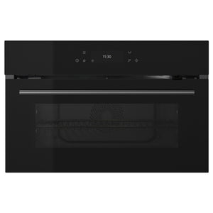 SPJUTBO true fan oven w microwave func, air fry function Grill function/black IKEA 700, 59.4x38.8x54.5 cm