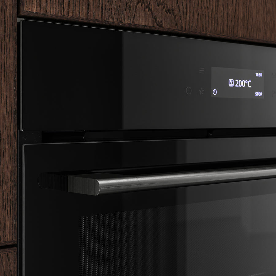 SPJUTBO true fan oven w microwave func, air fry function Grill function/black IKEA 700, 150x59.4 cm