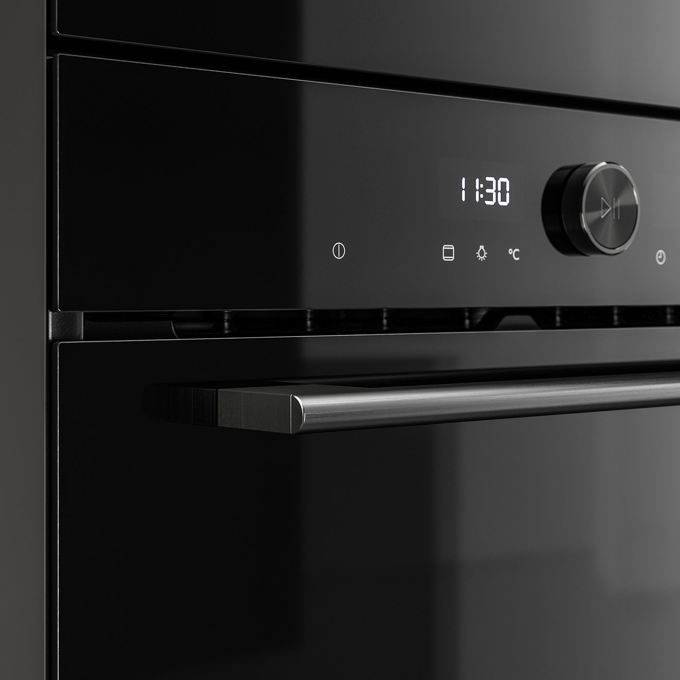 SPJUTBO true fan oven, Grill function black/IKEA 500, 59.5x59.0x54.6 cm