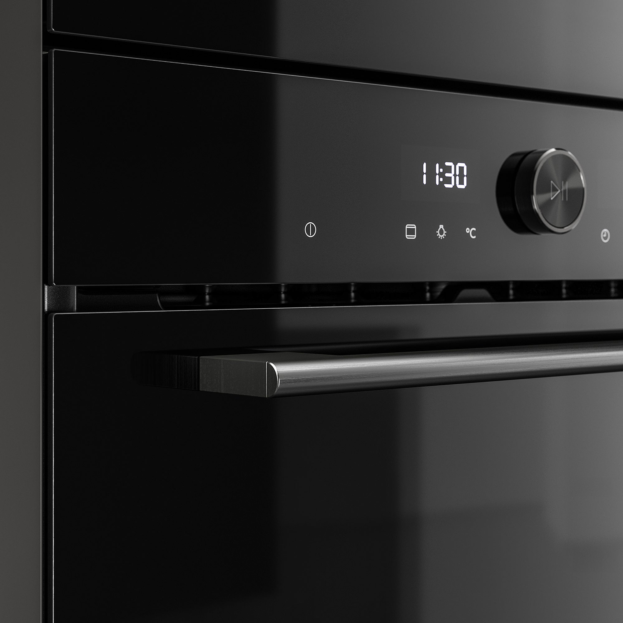 SPJUTBO true fan oven, Grill function black/IKEA 500, 59.5x59.0x54.6 cm