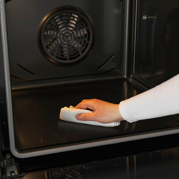 SPJUTBO fan oven, pyrolytic Grill function/black IKEA 300, 59.4x59.5x56.7 cm