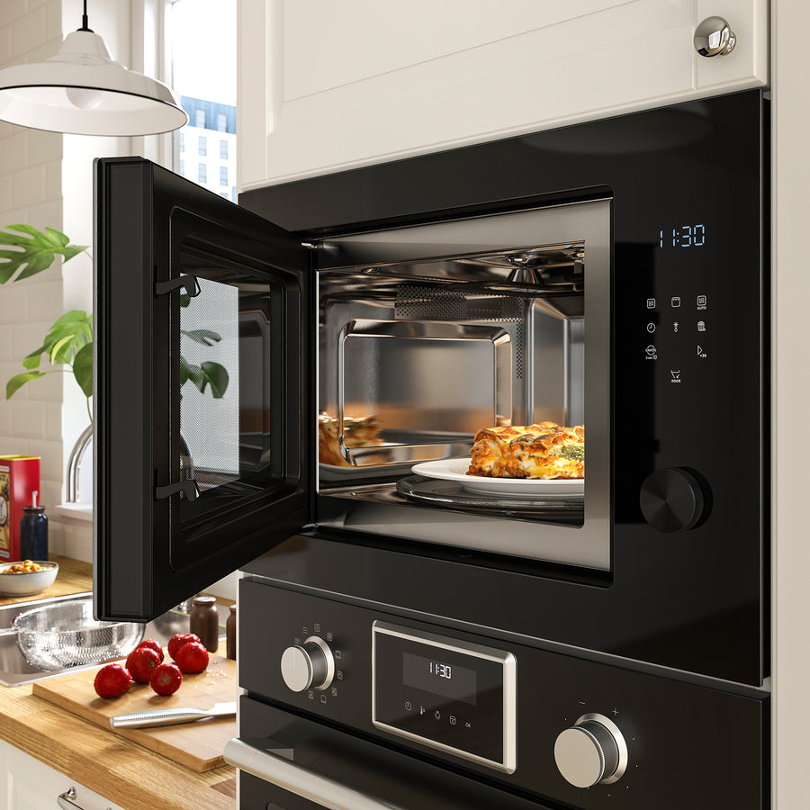 SPJUTBO built-in microwave, Grill function IKEA 500/black, 59.5x39.7x40.8 cm