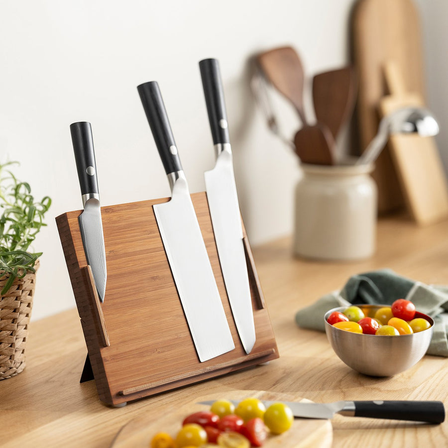 SPJUTFISK knife holder, magnetic bamboo, 24x20 cm