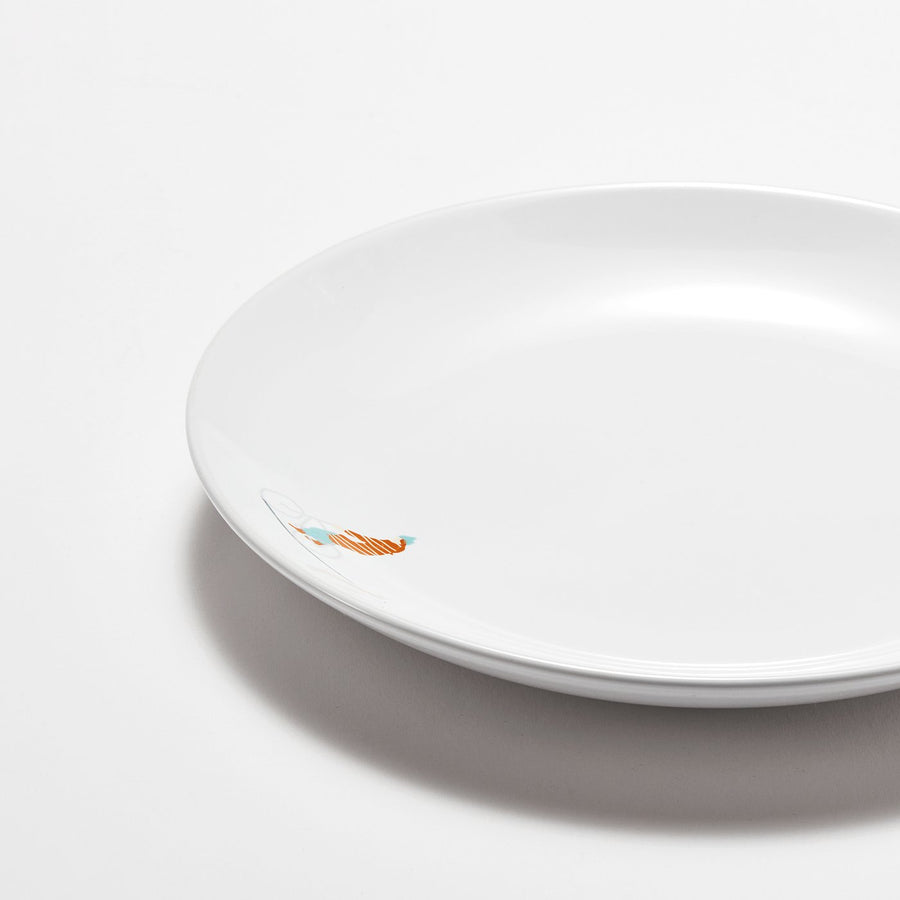 SPJUTLILJA side plate, patterned, 20 cm, 4 pack