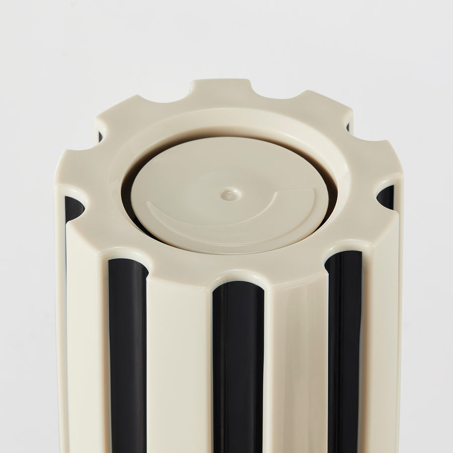 SPJUTLILJA spice mill, set of 2, black/light beige, 6 cm