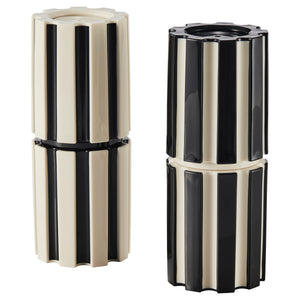 SPJUTLILJA spice mill, set of 2, black/light beige, 16 cm