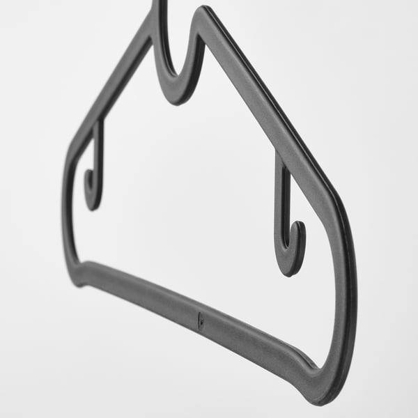 SPRUTTIG hanger, black, 39 cm, 10 pack