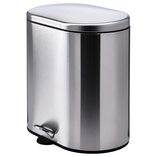 STABBEN - STABBEN Pedal bin, stainless steel, 20 l