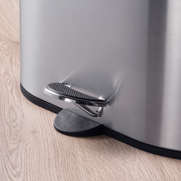 STABBEN - STABBEN Pedal bin, stainless steel, 20 l