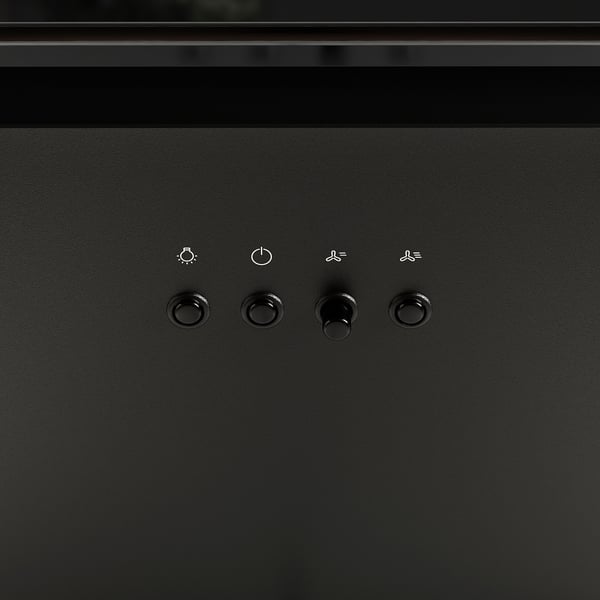 STACKBO wall mounted extractor hood, IKEA 300 black, 1.2 mx21.0 cm