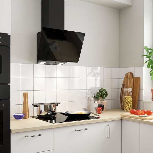 STACKBO wall mounted extractor hood, IKEA 300 black, 1.2 mx21.0 cm