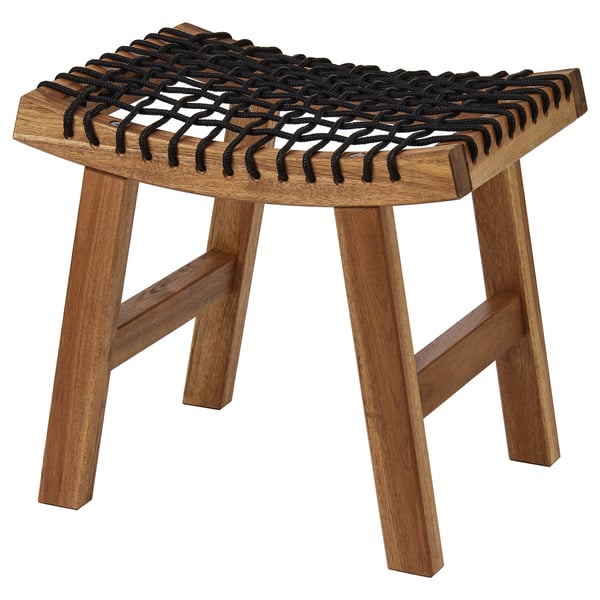 STACKHOLMEN stool, outdoor, light brown stained, 48x35x43 cm
