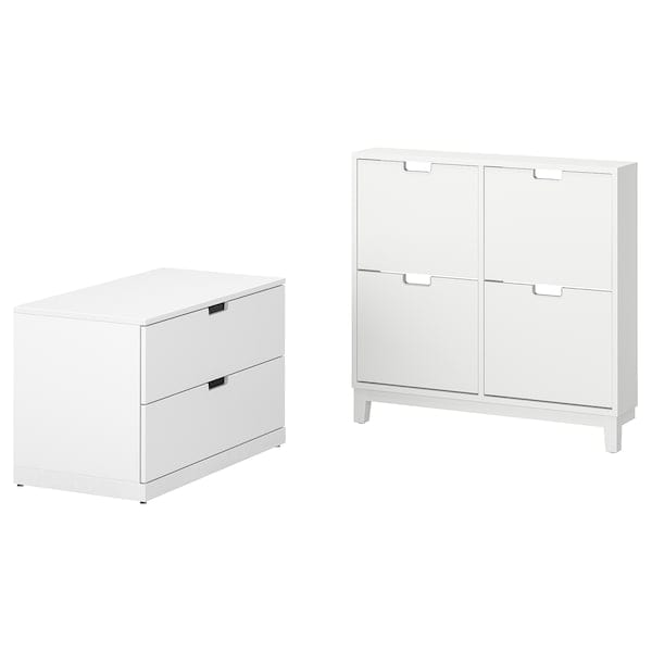 Ikea STÄLL / NORDLI - Hallway furniture, set of 2, white