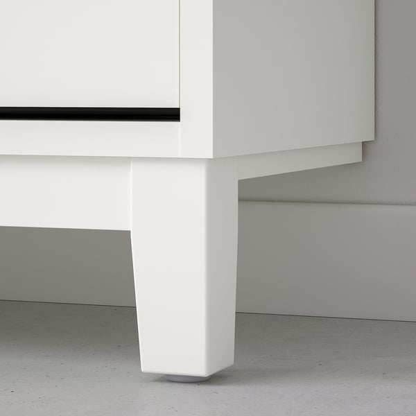STÄLL shoe cabinet with 3 compartments, white, 79x29x148 cm