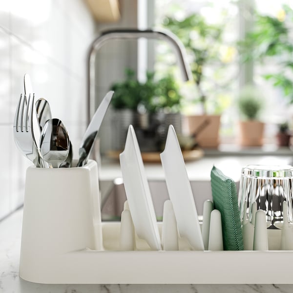 STÄMLING - STÄMLING Dish drainer, off-white, 48 cm