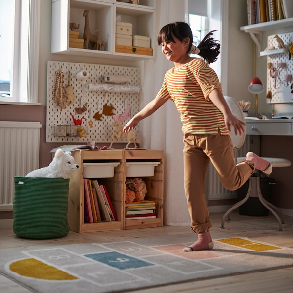 STÄPPSPARV rug, beige, 100x160 cm