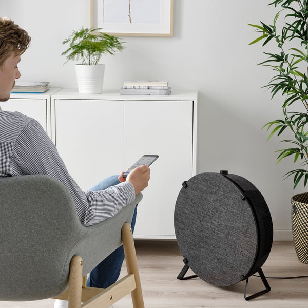 STARKVIND air purifier, black/smart, 51x53x19 cm