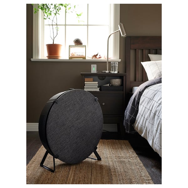 STARKVIND air purifier, black/smart, 51x53x19 cm