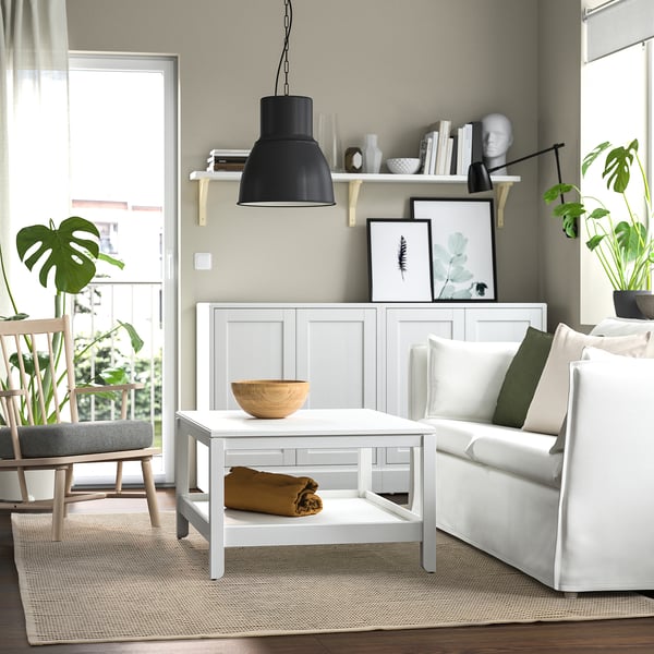 STARREKLINTE rug, flatwoven, natural/black, 185x280 cm