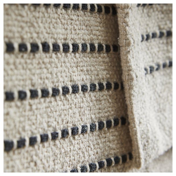 STARREKLINTE rug, flatwoven, natural/black, 120x180 cm