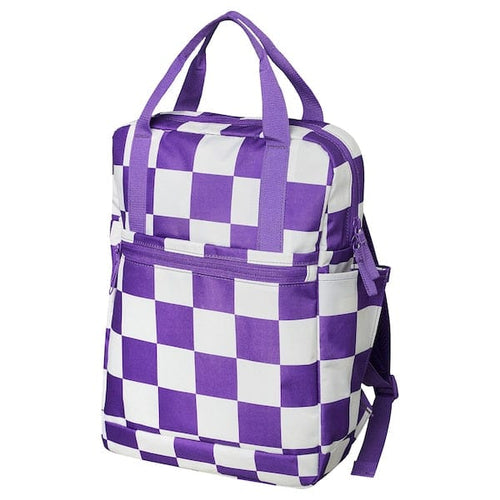 STARTTID - Backpack, white/bright lilac, 27x9x38 cmx12 l