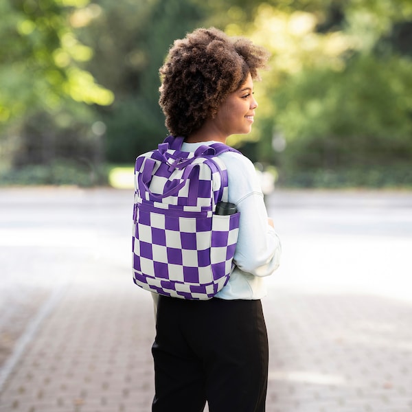 STARTTID - Backpack, white/bright lilac, 27x9x38 cmx12 l